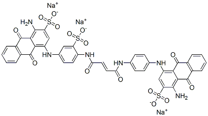 trisodium 1-amino-4-[[4-[[4-[[4-[(4-amino-9,10-dihydro-9,10-dioxo-3-sulphonato-1-anthryl)amino]phenyl]amino]-1,4-dioxobut-2-enyl]amino]-3-sulphonatophenyl]amino]-9,10-dihydro-9,10-dioxoanthracene-2-sulphonate CAS#: 71873-44-4