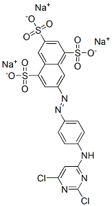 trisodium 7-[[4-[(2,6-dichloro-4-pyrimidinyl)amino]phenyl]azo]naphthalene-1,3,5-trisulphonate CAS#: 71720-92-8