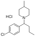 1-(1-(p-Chlorophenyl)butyl)-4-methylpiperidine hydrochloride CAS#: 73790-68-8