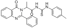 1-(2-(4-Oxo-2-phenyl-3,4-dihydro-3-quinazolinyl)propionyl)-3-(p-tolyl) -2-thiourea CAS#: 72045-71-7