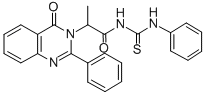1-(2-(4-Oxo-2-phenyl-3,4-dihydro-3-quinazolinyl)propionyl)-3-phenyl-2- thiourea CAS#: 72045-68-2