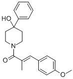 1-(3-(4-Methoxyphenyl)-2-methyl-1-oxo-2-propenyl)-4-phenyl-4-piperidin ol CAS#: 76691-29-7