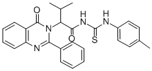 1-(3-Methyl-2-(4-oxo-2-phenyl-3,4-dihydro-3-quinazolinyl)butyryl)-3-(p -tolyl)-2-thiourea CAS#: 72045-75-1