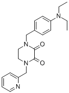 1-((4-(Diethylamino)phenyl)methyl)-4-(2-pyridinylmethyl)-2,3-piperazin edione CAS#: 77917-85-2