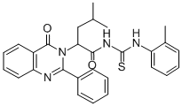 1-(4-Methyl-2-(4-oxo-2-phenyl-3,4-dihydro-3-quinazolinyl)valeryl)-3-(o -tolyl)-2-thiourea CAS#: 72045-77-3
