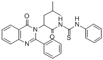 1-(4-Methyl-2-(4-oxo-2-phenyl-3,4-dihydro-3-quinazolinyl)valeryl)-3-ph enyl-2-thiourea CAS#: 72045-76-2