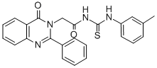 1-((4-Oxo-2-phenyl-3,4-dihydro-3-quinazolinyl)acetyl)-3-(m-tolyl)-2-th iourea CAS#: 72045-62-6