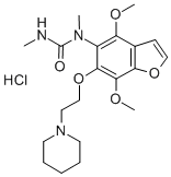 1-(4,7-Dimethoxy-6-(2-piperidinoethoxy)-5-benzofuranyl)-1,3-dimethylur ea hydrochloride CAS#: 75883-73-7