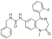 1-Benzyl-3-(5-(o-fluorophenyl)-2,3-dihydro-1-methyl-2-oxo-1H-1,4-benzo diazepin-7-yl)urea CAS#: 74858-68-7