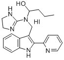 1-Butanol, 1-((4,5-dihydro-1H-imidazol-2-yl)((2-(2-pyridinyl)-1H-indol -3-yl)methyl)amino)-, monohydroiodide CAS#: 77587-89-4