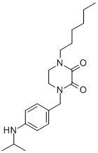 1-Hexyl-4-(p-(isopropylamino)benzyl)-2,3-piperazinedione CAS#: 77917-65-8