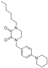 1-Hexyl-4-(p-piperidinobenzyl)-2,3-piperazinedione CAS#: 77917-97-6