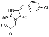 1-IMIDAZOLIDINEACETIC ACID, 4-((4-CHLOROPHENYL)METHYLENE)-5-OXO-2-SELE NOXO- CAS#: 79851-75-5