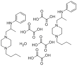 1-Piperazineethanamine, 4-butyl-alpha-methyl-N-phenyl-, ethanedioate, hydrate (2:4:1) CAS#: 77562-88-0
