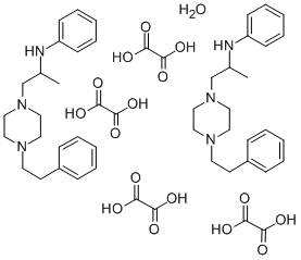 1-Piperazineethanamine, alpha-methyl-N-phenyl-4-(2-phenylethyl)-, etha nedioate, hydrate (2:4:1) CAS#: 77562-92-6