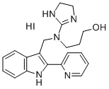 1-Propanol, 3-((4,5-dihydro-1H-imidazol-2-yl)((2-(2-pyridinyl)-1H-indo l-3-yl)methyl)amino)-, monohydroiodide CAS#: 77594-53-7