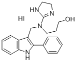 1-Propanol, 3-((4,5-dihydro-1H-imidazol-2-yl)((2-phenyl-1H-indol-3-yl) methyl)amino)-, monohydroiodide CAS#: 77587-77-0