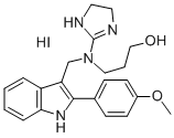 1-Propanol, 3-(N-(2-imidazolin-2-yl)-N-(2-(p-methoxyphenyl)-3-indolylm ethyl)amino)-, hydriodide CAS#: 77587-85-0
