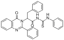1-(alpha-(4-Oxo-2-phenyl-3,4-dihydro-3-quinazolinyl)hydrocinnamoyl)-3- phenyl-2-thiourea CAS#: 72045-80-8