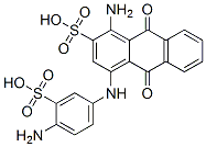 1-amino-4-(4-amino-3-sulphoanilino)-9,10-dihydro-9,10-dioxoanthracene-2-sulphonic acid CAS#: 81-69-6