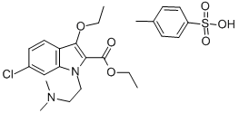 1-(beta-Dimethylaminoaethyl)-2-ethoxycarbonyl-3-ethoxy-6-chlor-indol-t oluol-4-sulfonat CAS#: 77941-23-2