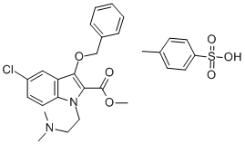 1-(beta-Dimethylaminoaethyl)-2-methoxycarbonyl-3-benzyloxy-5-chlor-ind ol-toluol-4-sulfonat CAS#: 77965-44-7