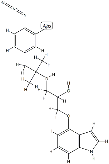 1-(indol-4-yloxy)-3-(1-(4-azido-3-iodophenyl)-2-isobutylamine)-2-propanol CAS#: 77890-09-6