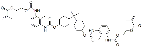 (1-methylethylidene)bis[4,1-cyclohexanediyloxycarbonylimino(methyl-3,1-phenylene)iminocarbonyloxy-2,1-ethanediyl] bismethacrylate CAS#: 78260-87-4