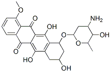 10-(4-amino-5-hydroxy-6-methyl-oxan-2-yl)oxy-6,8,11-trihydroxy-1-metho xy-7,8,9,10-tetrahydrotetracene-5,12-dione CAS#: 79815-15-9