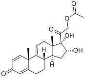 16alpha,17,21-trihydroxypregna-1,4,9(11)-triene-3,20-dione 21-acetate CAS#: 77017-20-0