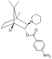 1,7,7-Trimethyl-2-exo-piperidinobicyclo(2.2.1)heptan-3-endo-ol p-amino benzoate (ester) CAS#: 77156-02-6