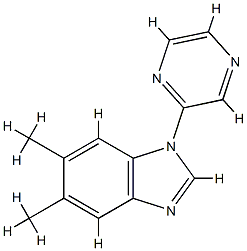 1H-Benzimidazole,5,6-dimethyl-1-pyrazinyl-(9CI) CAS#: 796053-41-3