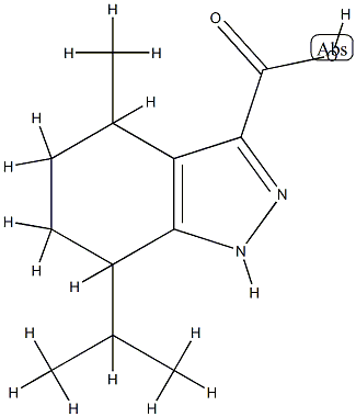 1H-Indazole-3-carboxylicacid,4,5,6,7-tetrahydro-4-methyl-7-(1-methylethyl)-(9CI) CAS#: 792952-01-3