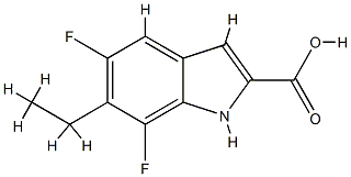 1H-Indole-2-carboxylicacid,6-ethyl-5,7-difluoro-(9CI) CAS#: 749242-76-0