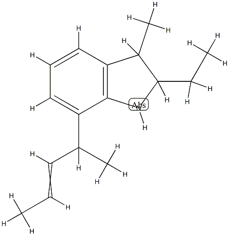 1H-Indole,2-ethyl-2,3-dihydro-3-methyl-7-(1-methyl-2-butenyl)-(9CI) CAS#: 775537-71-8