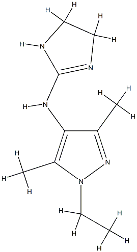 1H-Pyrazol-4-amine,N-(4,5-dihydro-1H-imidazol-2-yl)-1-ethyl-3,5-dimethyl-(9CI) CAS#: 727351-00-0