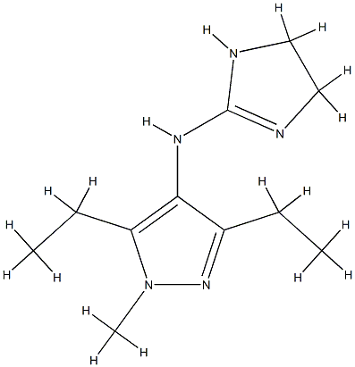 1H-Pyrazol-4-amine,N-(4,5-dihydro-1H-imidazol-2-yl)-3,5-diethyl-1-methyl-(9CI) CAS#: 762185-95-5