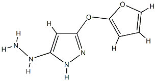 1H-Pyrazole,3-(2-furanyloxy)-5-hydrazino-(9CI) CAS#: 780717-03-5