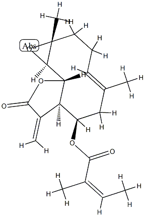 (1aR,4E,7R,7aR,10aS,10bR)-1a,2,3,6,7,7a,8,9,10a,10b-Decahydro-7-[[(Z)-2-methyl-2-butenoyl]oxy]-1a,5-dimethyl-8-methyleneoxireno[9,10]cyclodeca[1,2-b]furan-9-one CAS#: 77096-83-4