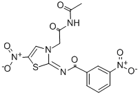 2-(2-(3-Nitrobenzoylimino)-5-nitro-4-thiazolin-3-yl)diacetamide CAS#: 79798-92-8