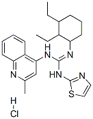 2-(2,3-diethylcyclohexyl)-3-(2-methylquinolin-4-yl)-1-(1,3-thiazol-2-y l)guanidine hydrochloride CAS#: 72042-01-4