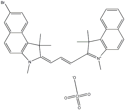 2-[3-(7-Bromo-1,1,3-trimethyl-1,3-dihydrobenzo[e]indol-2-ylidene)propenyl]-1,1,3-trimethyl-1H-benzo[e]indolium perchlorate CAS#: 726185-88-2