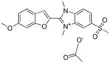 2-(6-methoxybenzofuran-2-yl)-1,3-dimethyl-5-(methylsulphonyl)1H-benzimidazolium acetate CAS#: 74878-48-1