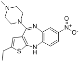 2-Ethyl-4-(4-methyl-1-piperazinyl)-7-nitro-10H-thieno(2,3-b)(1,5)benzo diazepine CAS#: 74162-45-1