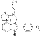 2-(N-(2-Imidazolin-2-yl)-N-(2-(p-methoxyphenyl)-3-indolylmethyl)amino) ethanol hydriodide CAS#: 77587-84-9