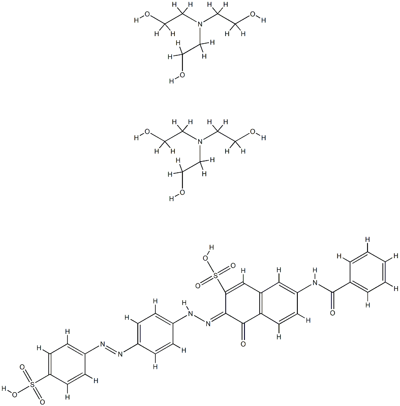 2-Naphthalenesulfonic acid, 7-(benzoylamino)-4-hydroxy-3-4-(4-sulfophenyl)azophenylazo-, compd. with 2,2,2-nitrilotrisethanol (1:2) CAS#: 75768-93-3