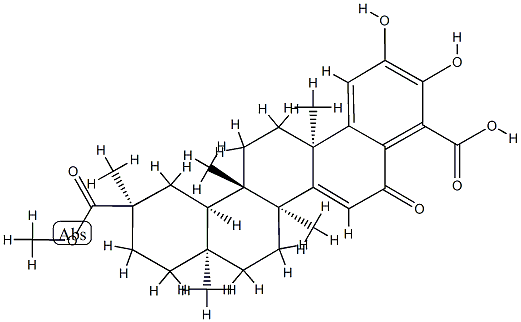 (20R)-2,3-Dihydroxy-6-oxo-24-nor-D:A-friedoolean-1,3,5(10),7-tetrene-23,29-dioic acid 29-methyl ester CAS#: 78012-25-6