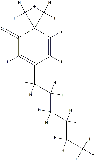 2,4-Cyclohexadien-1-one,3-hexyl-6,6-dimethyl-(9CI) CAS#: 798553-78-3