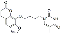 2,4(1H,3H)-Pyrimidinedione, 5-methyl-1-(4-((7-oxo-7H-furo(3,2-g)(1)ben zopyran-9-yl)oxy)butyl)- CAS#: 78497-53-7