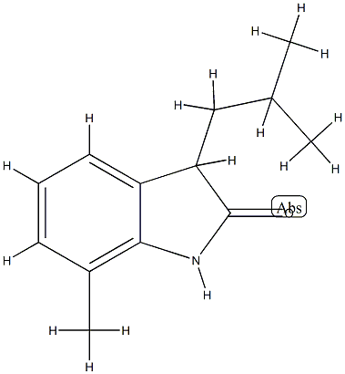2H-Indol-2-one,1,3-dihydro-7-methyl-3-(2-methylpropyl)-(9CI) CAS#: 797052-36-9